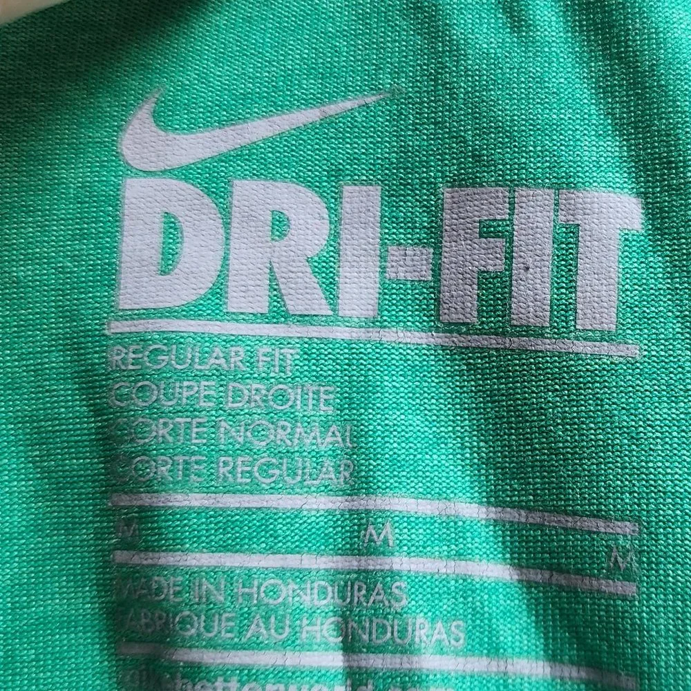 Nike Dri-Fit Green Scoop Neck Jersey Size Medium